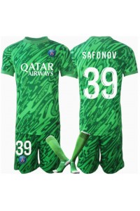Paris Saint-Germain Matvei Safonov #39 Keeper Babyklær Hjemme Fotballdrakt til barn 2024-25 Korte ermer (+ Korte bukser)
